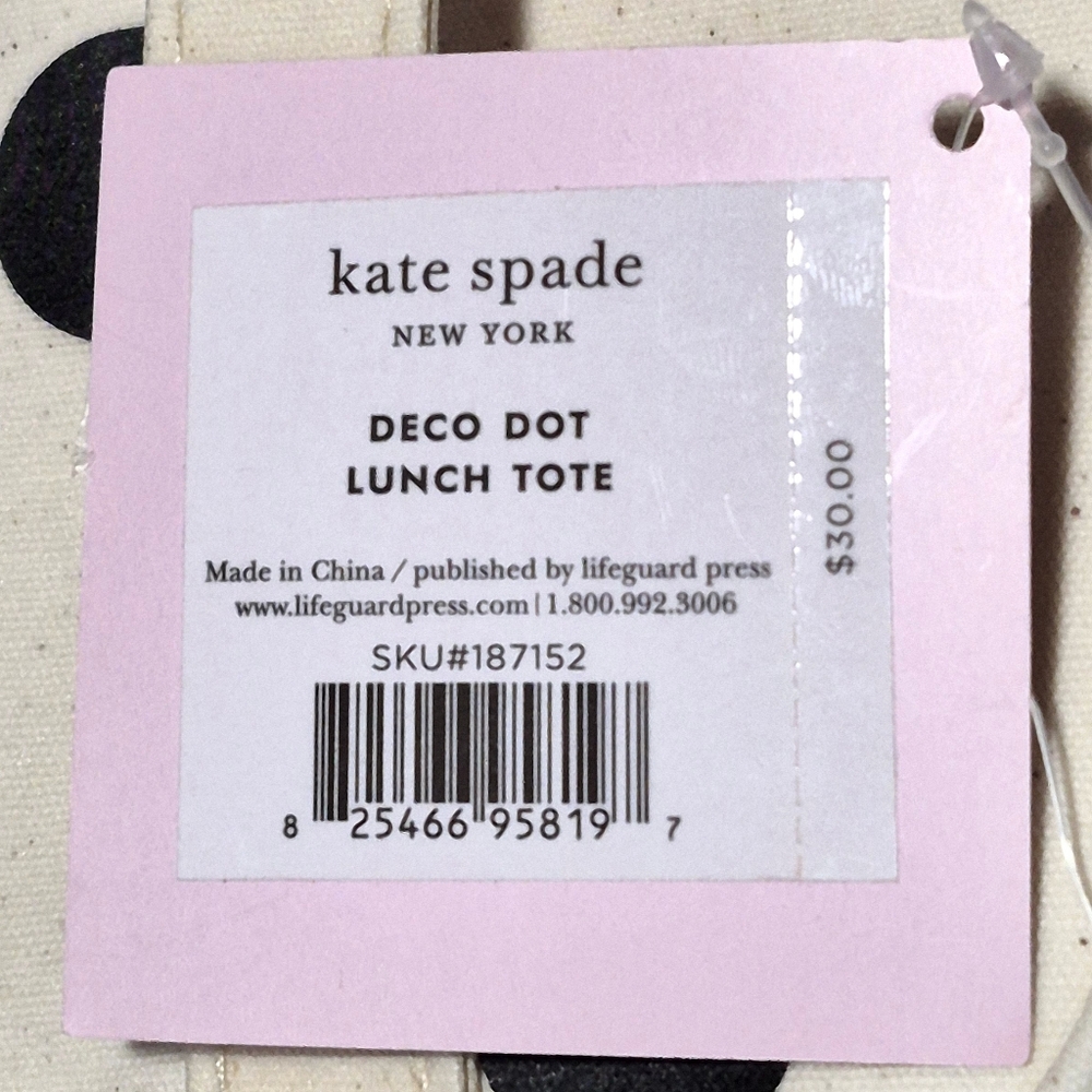 NWTKate Spade NewYork Insulated Soft Cooler Lunch Tote with Double Zipper Close. - Picture 2 of 14
